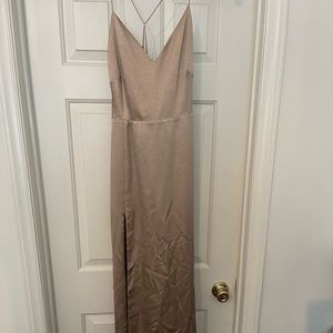 Silk champagne dress